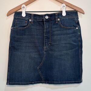 We The People Denim Mini Skirt Size 30 Classic Dark Wash Jean Skirt